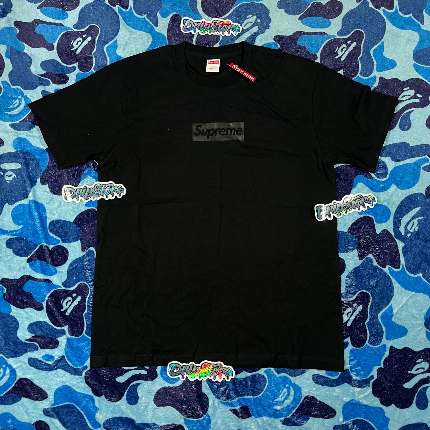 Remera Supreme Tonal Box Logo Negra L