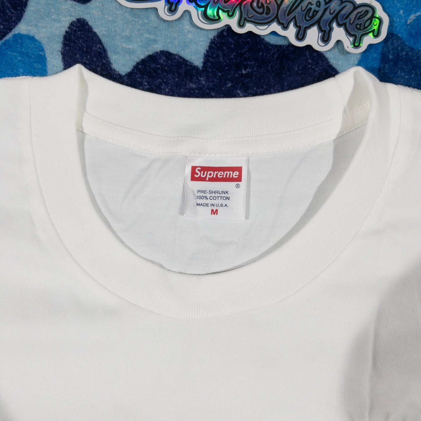 Remera Supreme West Hollywood Box Logo Blanca M