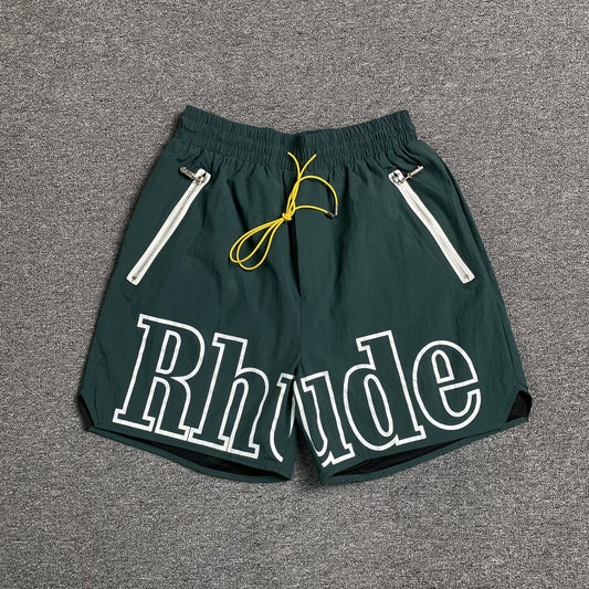 rhude-rh-logo-shorts-green-Drip Store Argentina