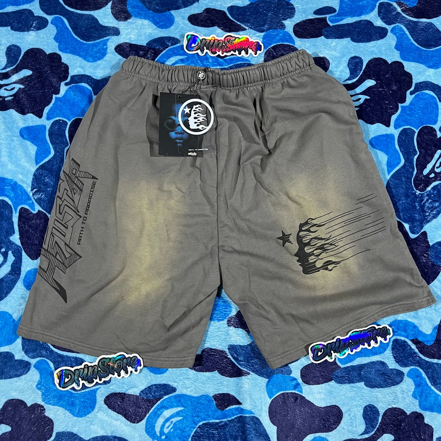 Short Hellstar Flame Gris M