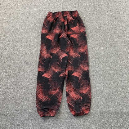 Pantalón Sp5der Plaid Splatt Rojo