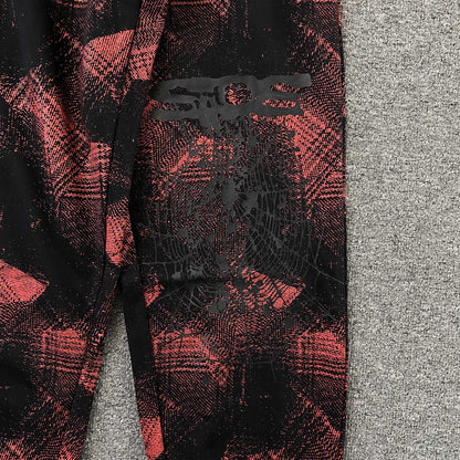 Pantalón Sp5der Plaid Splatt Rojo