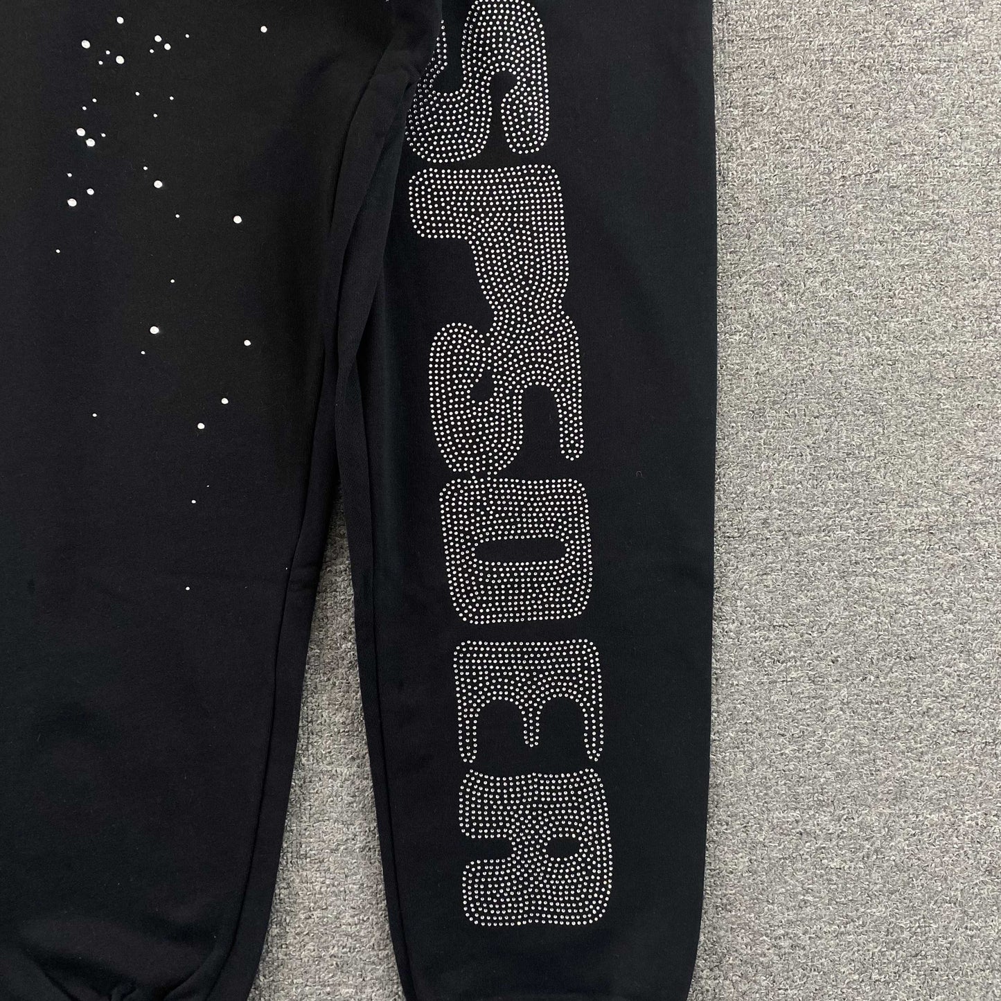 Pantalón Sp5der Rhinestone Silk Negro