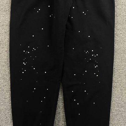 Pantalón Sp5der Rhinestone Silk Negro