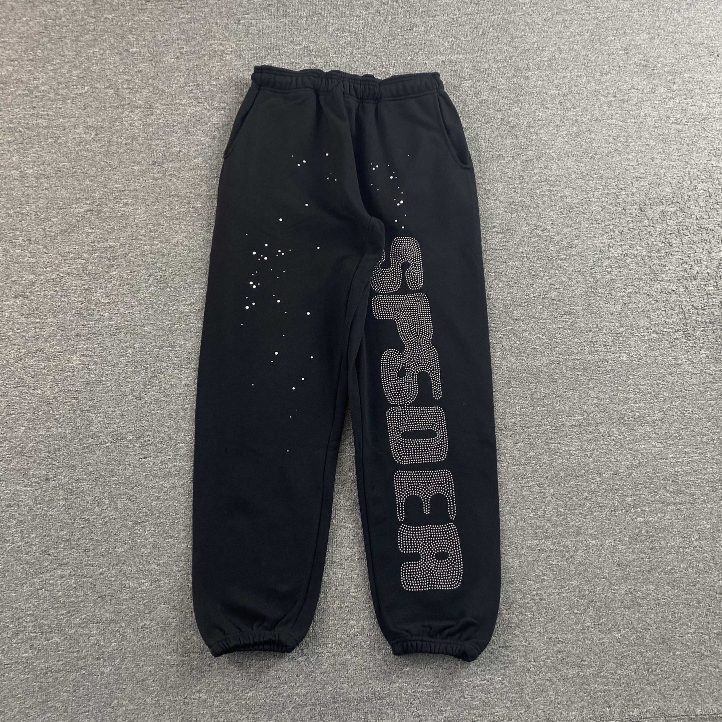 Pantalón Sp5der Rhinestone Silk Negro