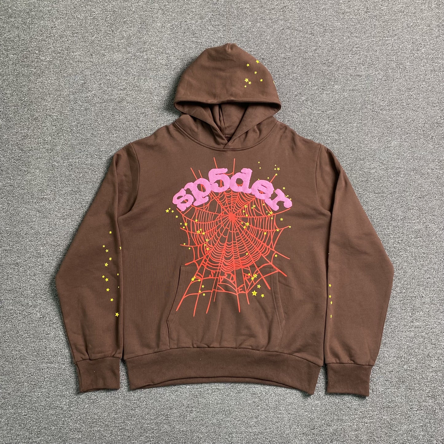 sp5der-web-hoodie-brown-Drip Store Argentina