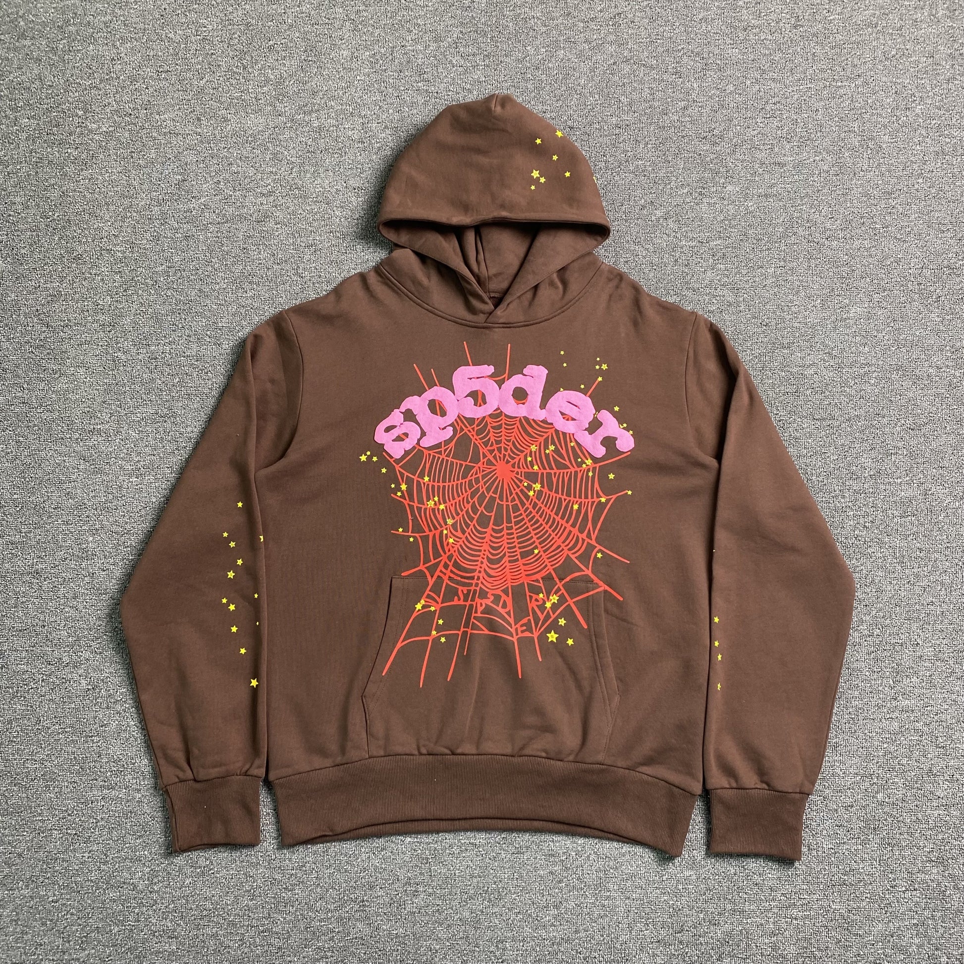 sp5der-web-hoodie-brown-Drip Store Argentina