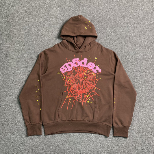 sp5der-web-hoodie-brown-Drip Store Argentina