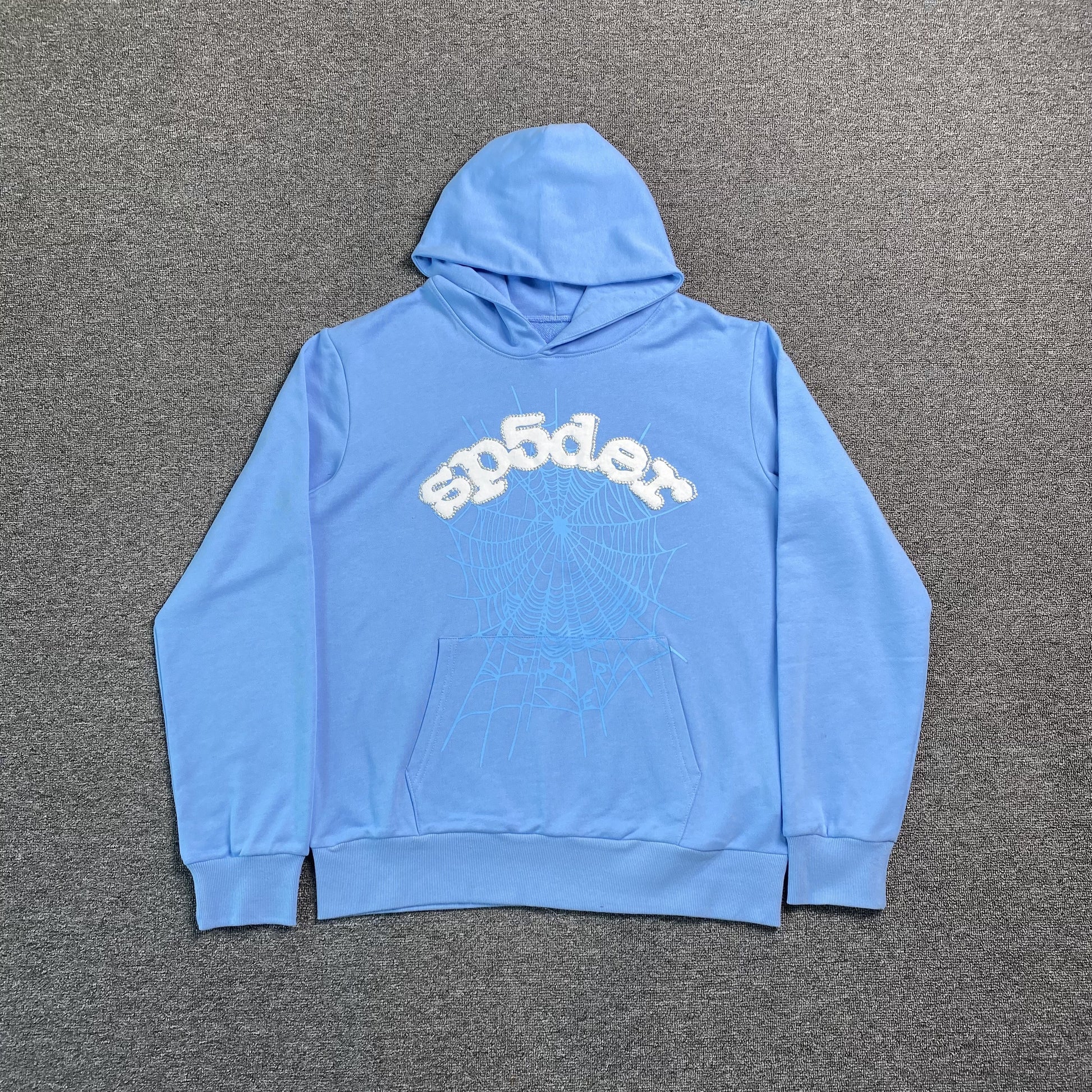 sp5der-web-hoodie-sky-blue-Drip Store Argentina