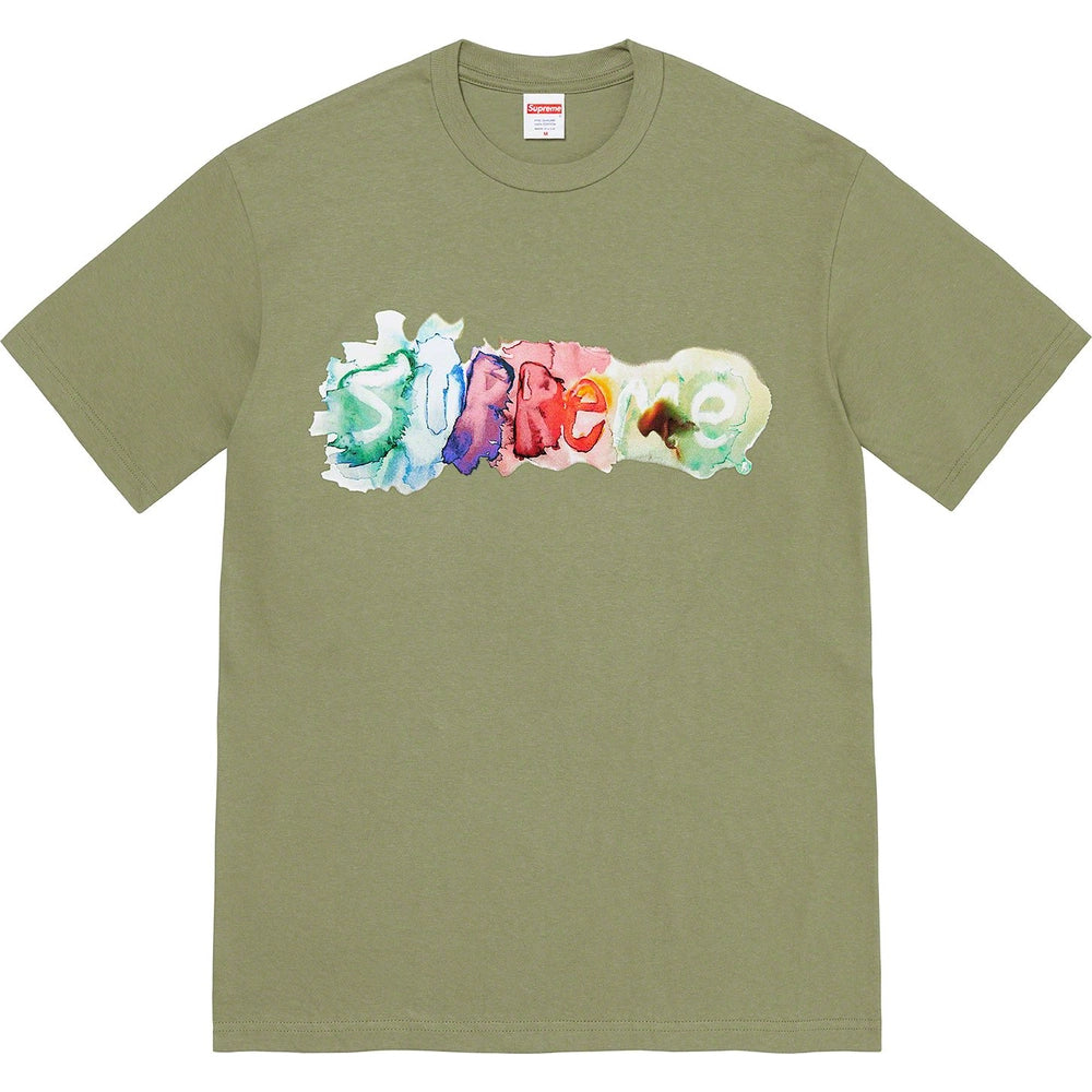 SUPREME WATERCOLOR TEE LIGHT OLIVE