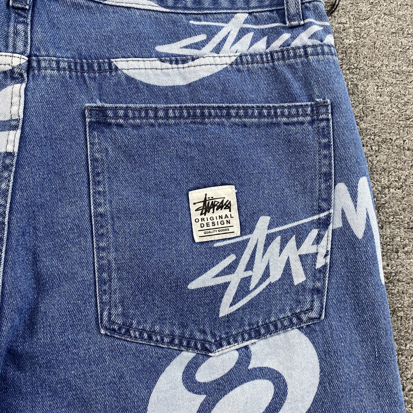 Bermuda Stussy 8 Ball Jean Short Azul