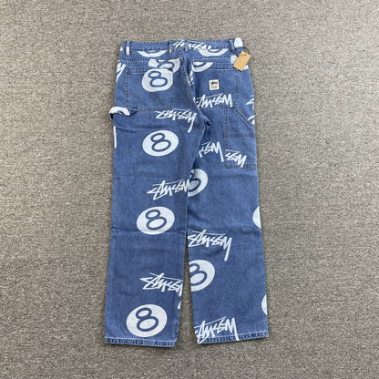 Jean Stussy 8 Ball Azul