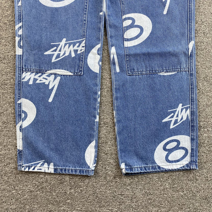 Jean Stussy 8 Ball Azul
