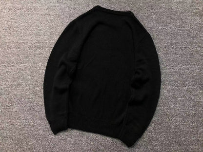 Sweater Stussy Curly S Knit Negro