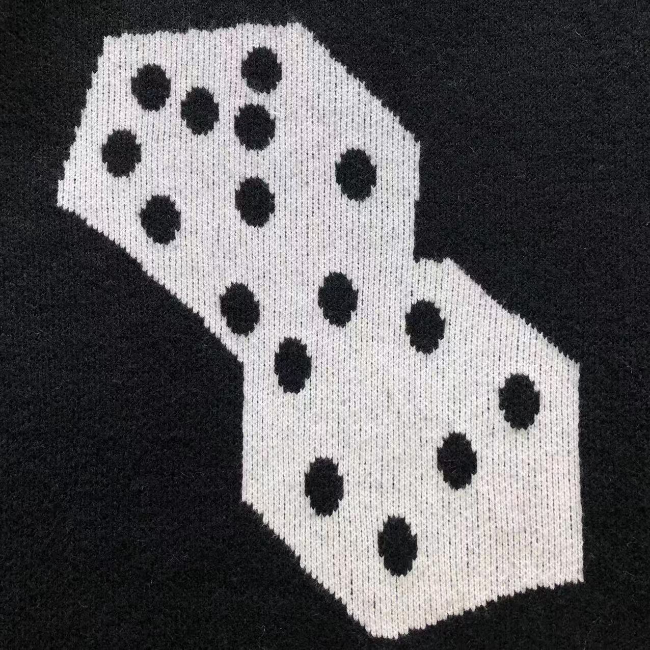 Sweater Stussy Dice Mohair Knit Negro