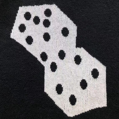 Sweater Stussy Dice Mohair Knit Negro