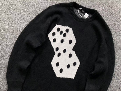 Sweater Stussy Dice Mohair Knit Negro