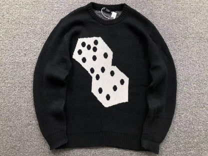 Sweater Stussy Dice Mohair Knit Negro