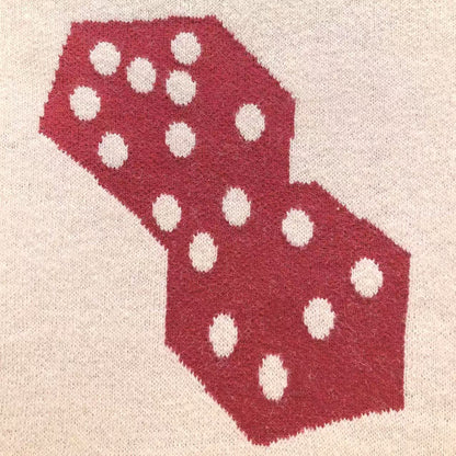 Sweater Stussy Dice Mohair Knit Bone