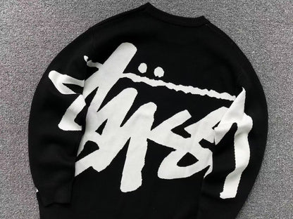 Sweater Stussy Stock Logo Knit Negro