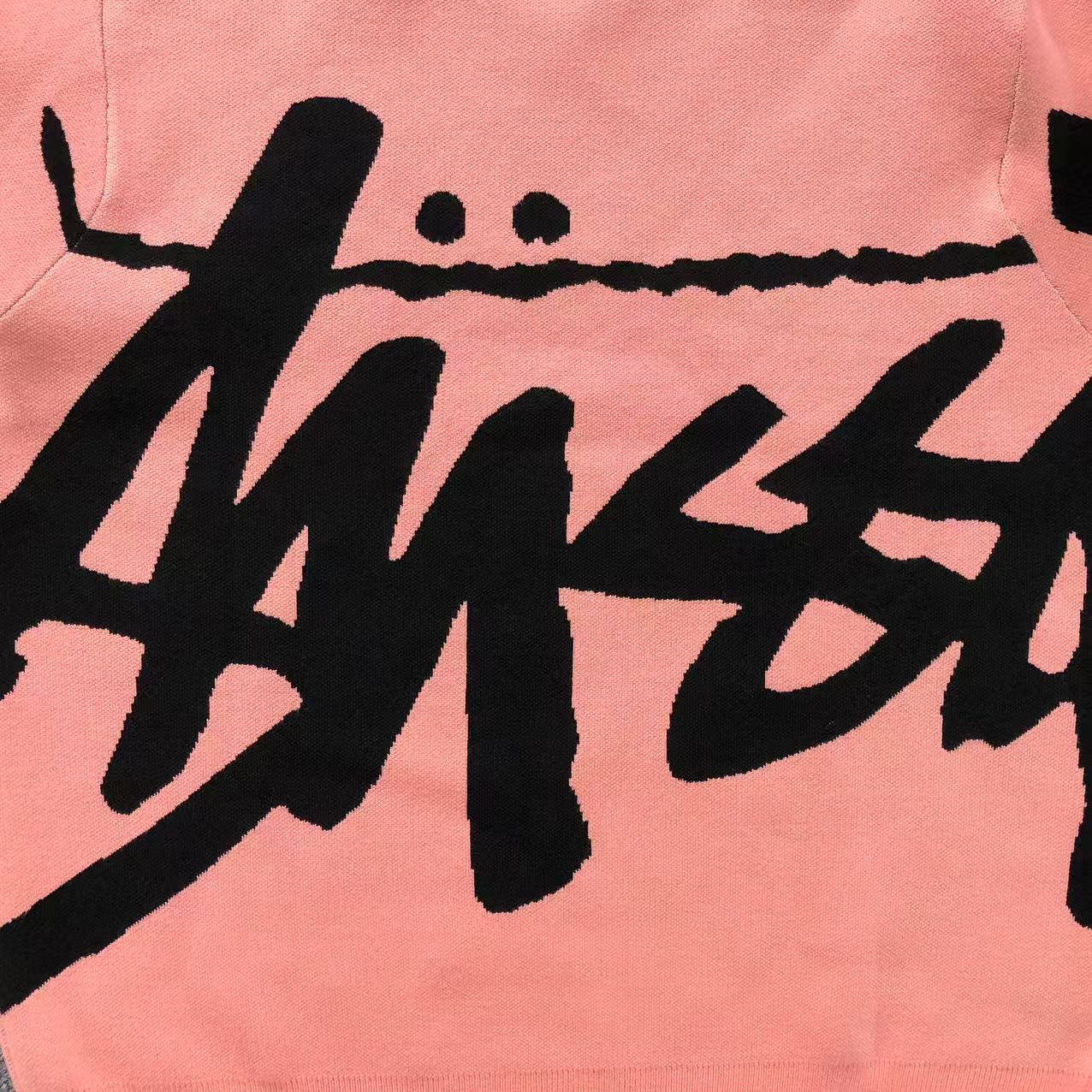 Sweater Stussy Stock Logo Knit Rosa