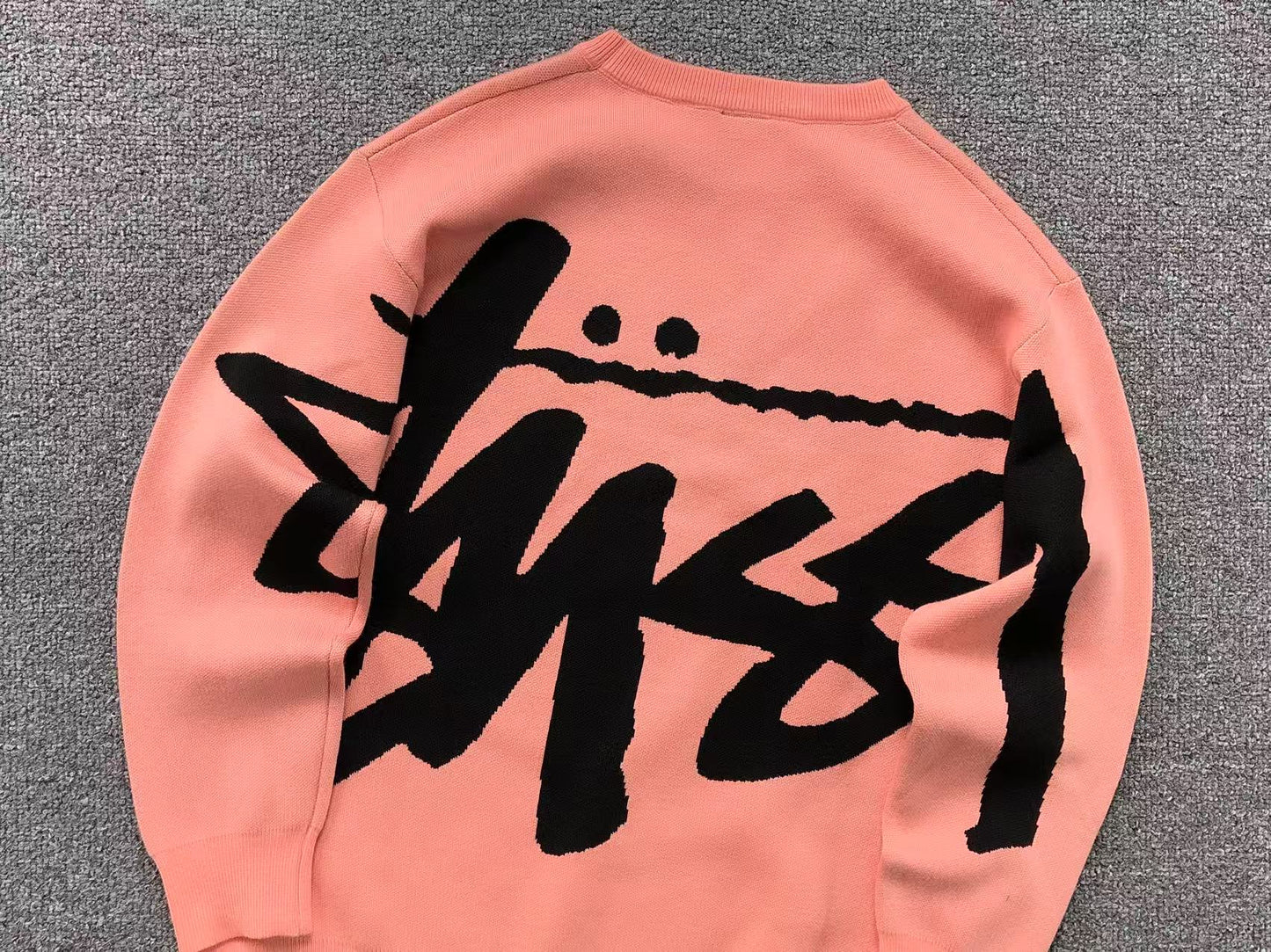 Sweater Stussy Stock Logo Knit Rosa