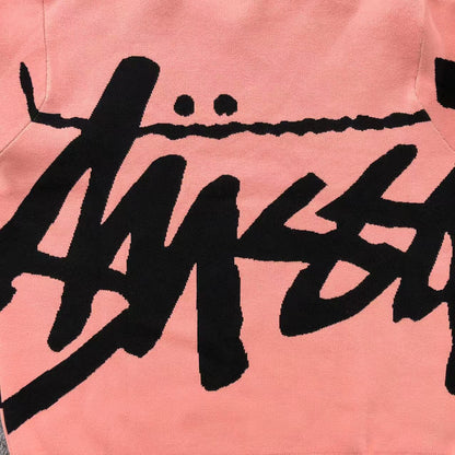 Sweater Stussy Stock Logo Knit Rosa