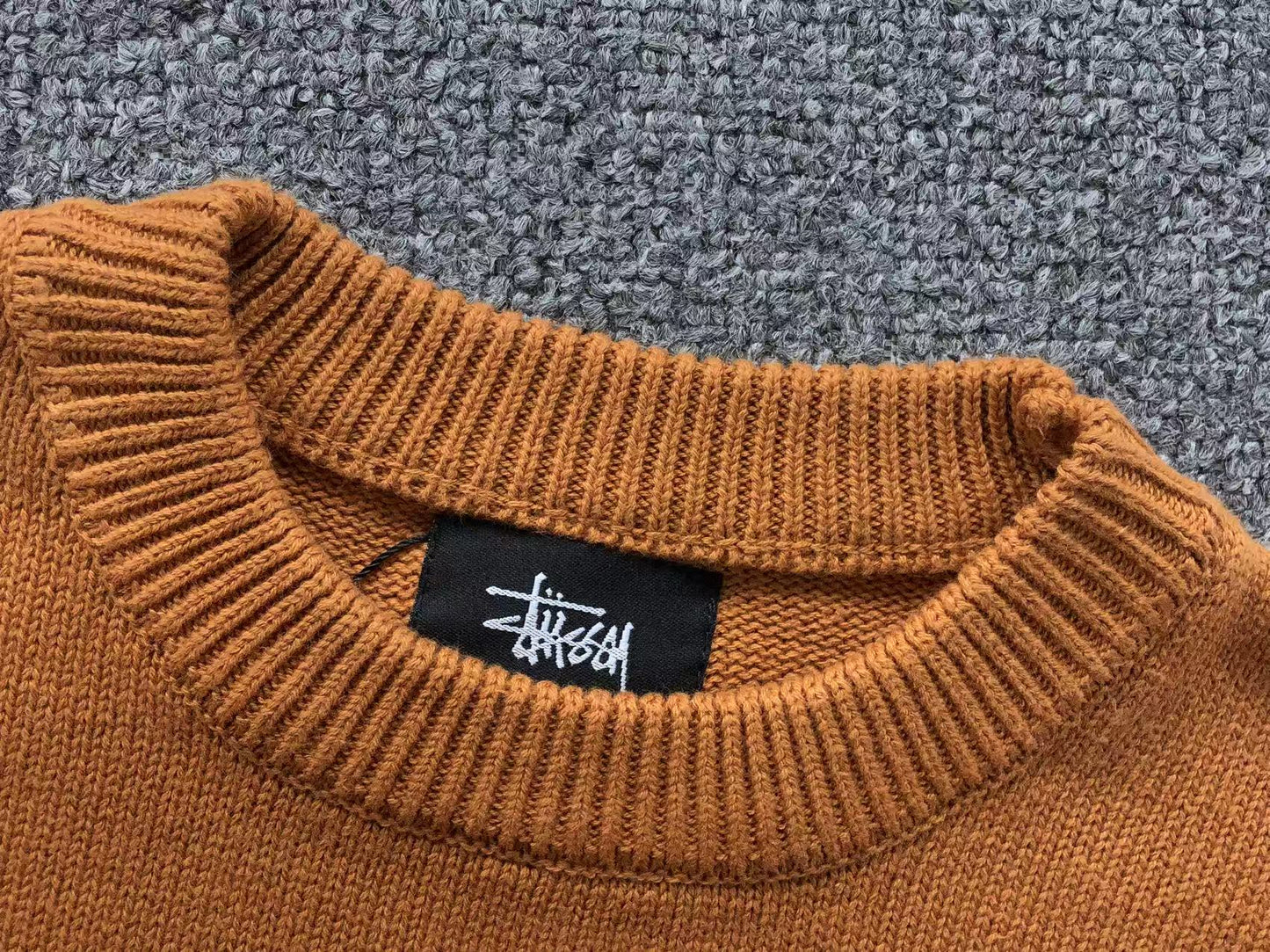 Sweater Stussy Surfman Icon Knit Marrón