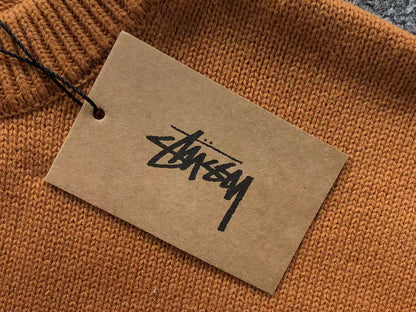 Sweater Stussy Surfman Icon Knit Marrón
