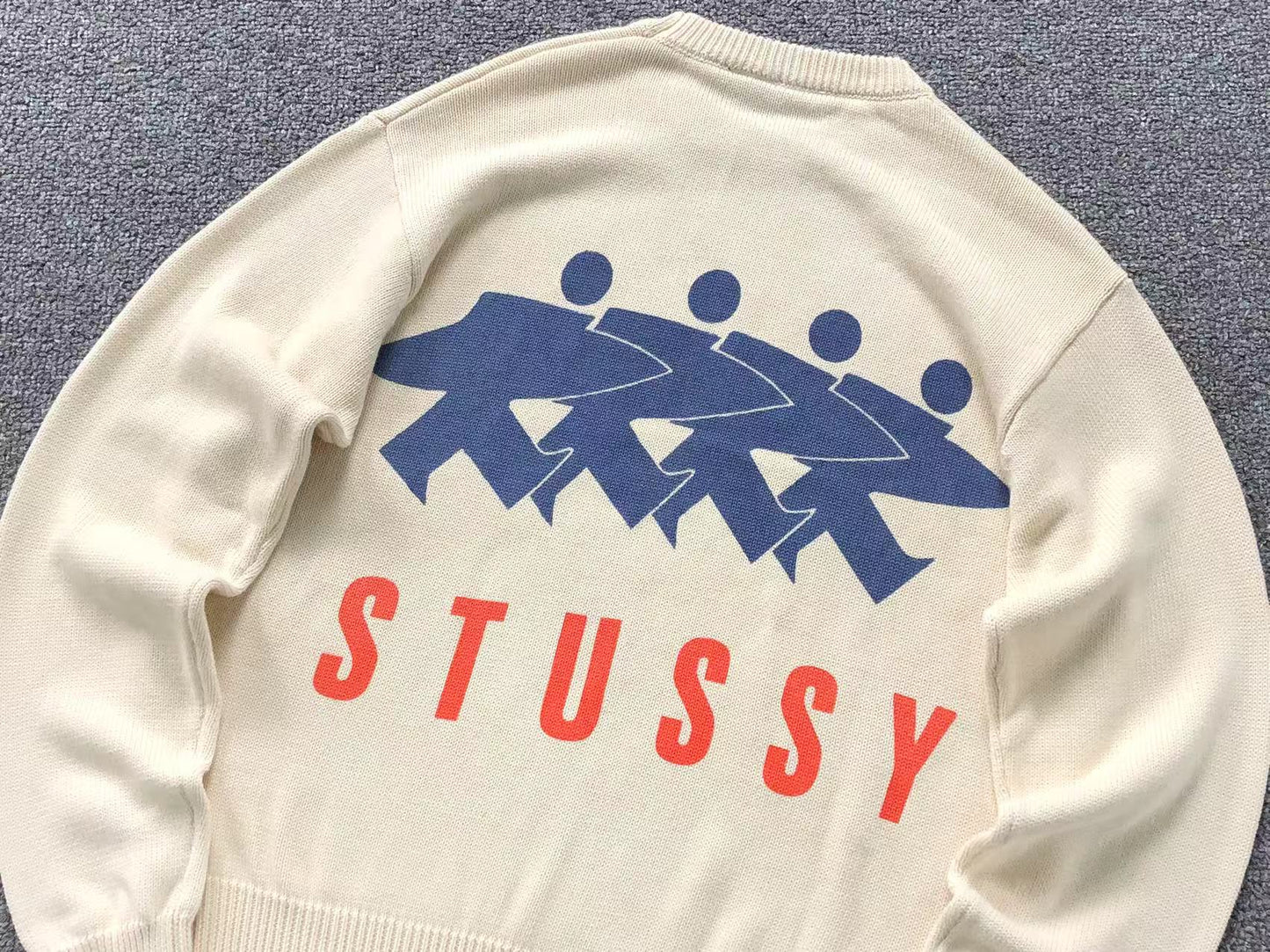 Sweater Stussy Surfman Icon Knit Ivory