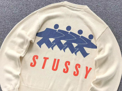 Sweater Stussy Surfman Icon Knit Ivory