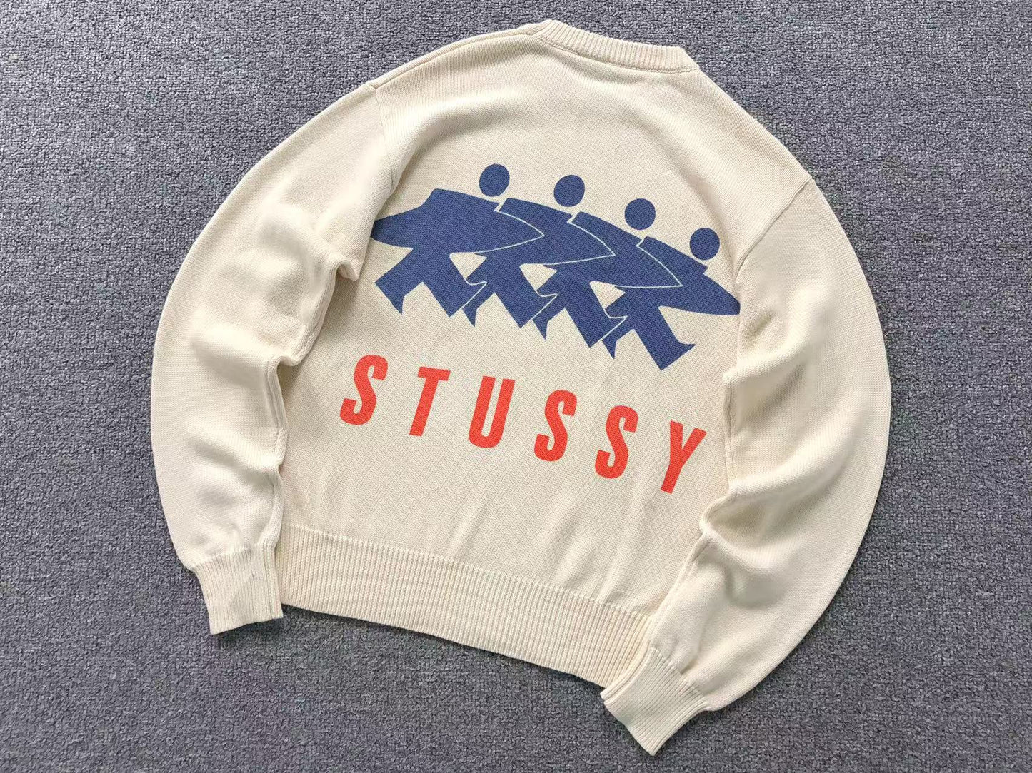 Sweater Stussy Surfman Icon Knit Ivory