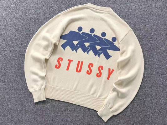 Sweater Stussy Surfman Icon Knit Ivory