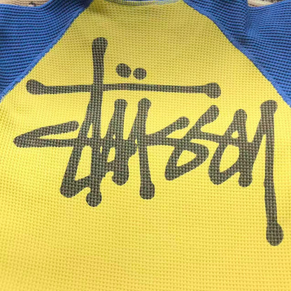 Remera Stussy Thermal 2 Tone Raglan Amarilla