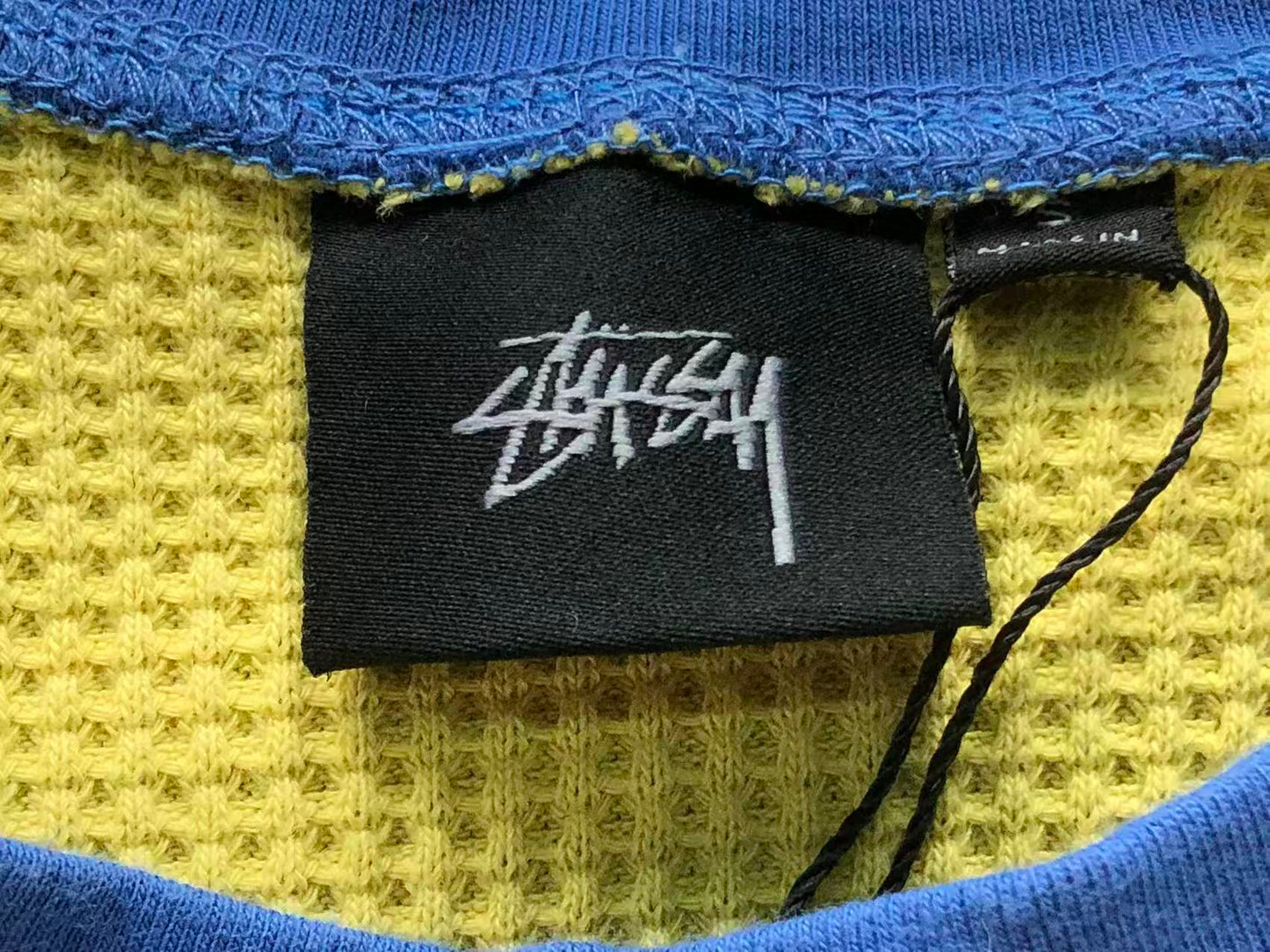 Remera Stussy Thermal 2 Tone Raglan Amarilla