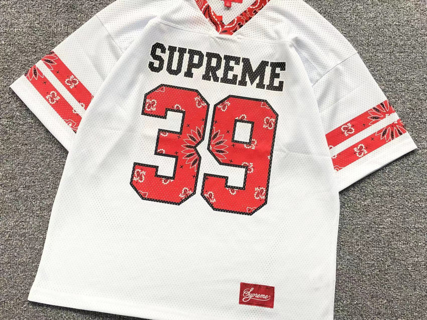 Camiseta Supreme Bandana Jersey Blanca