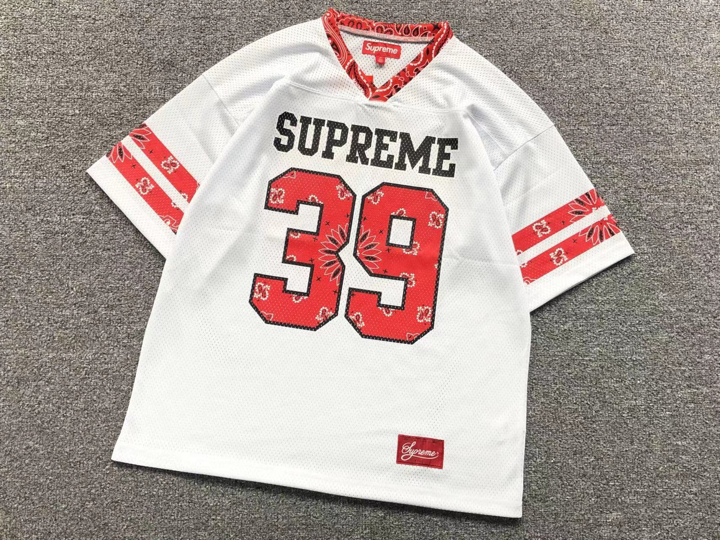 Camiseta Supreme Bandana Jersey Blanca