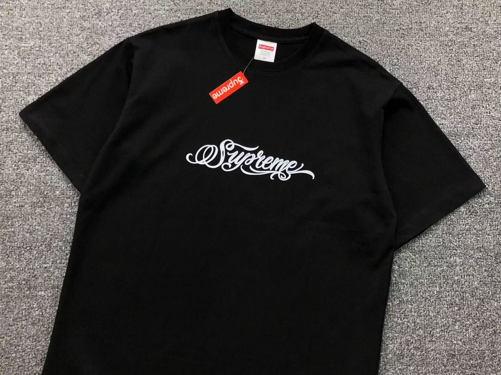 supreme-black-script-tee-black-4-Drip Store Argentina