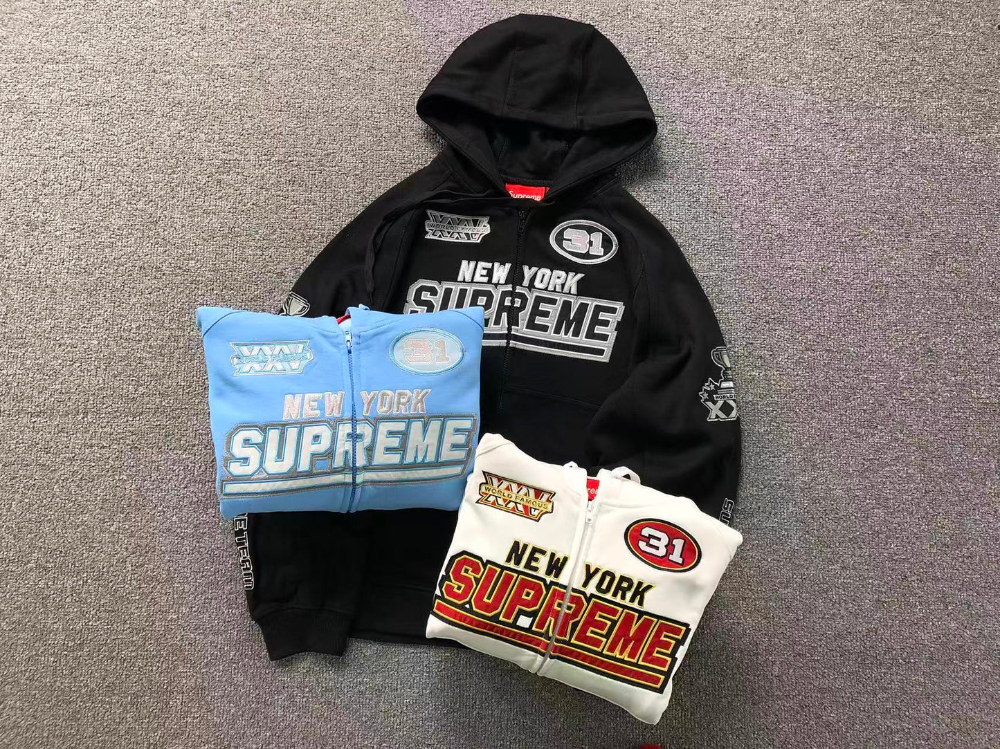 Campera Supreme Football Celeste