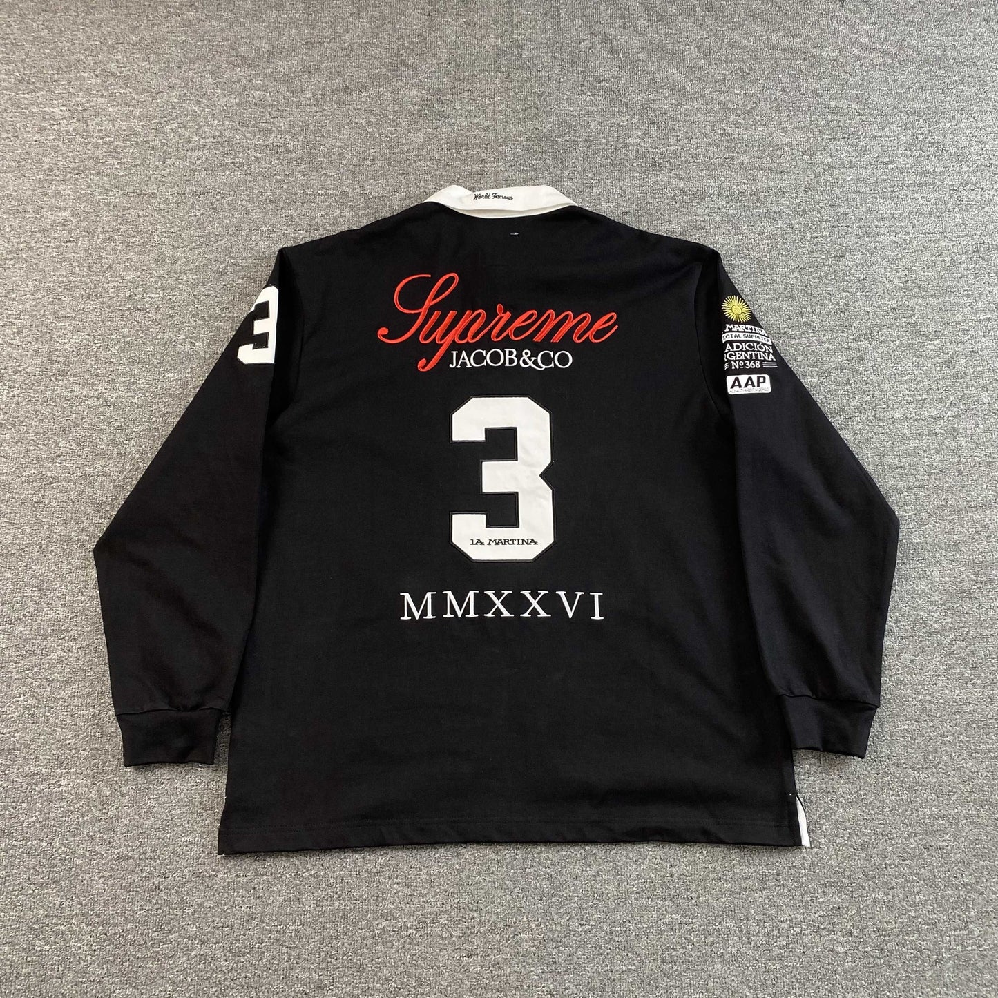 Remera Supreme La Martina Rugby Negra