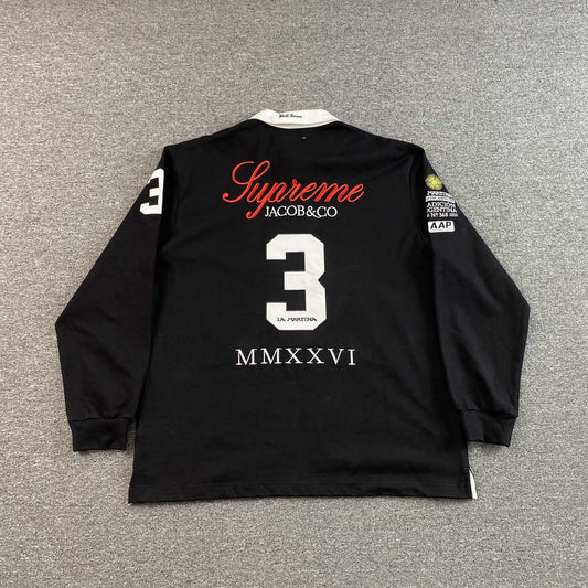 Remera Supreme La Martina Rugby Negra