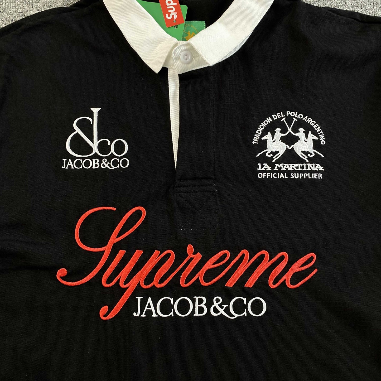 Remera Supreme La Martina Rugby Negra