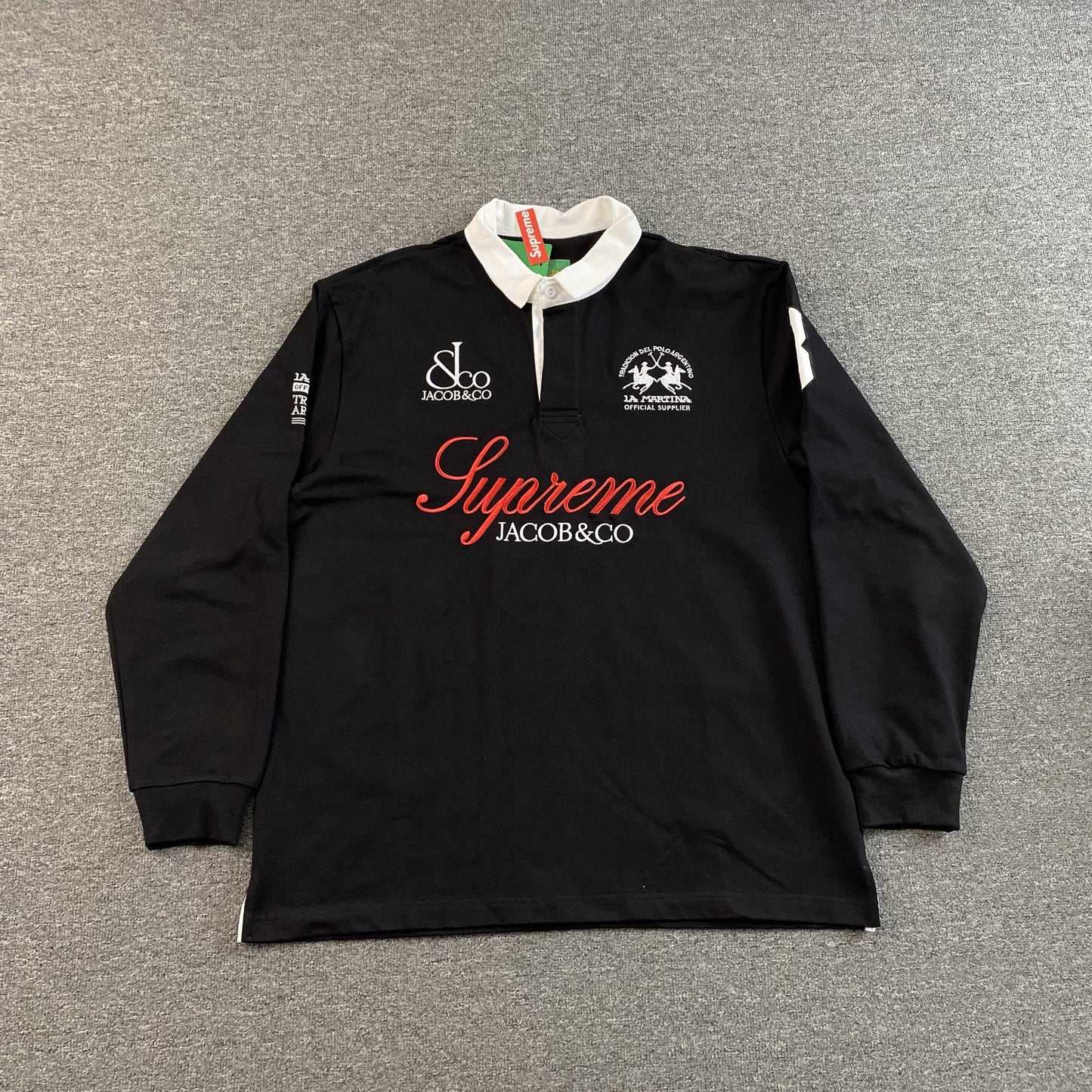 Remera Supreme La Martina Rugby Negra