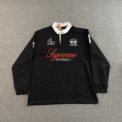 Remera Supreme La Martina Rugby Negra