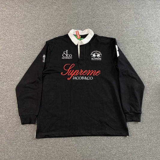 Remera Supreme La Martina Rugby Negra