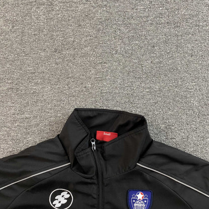 Campera Supreme Reflective Piping Pullover Negra