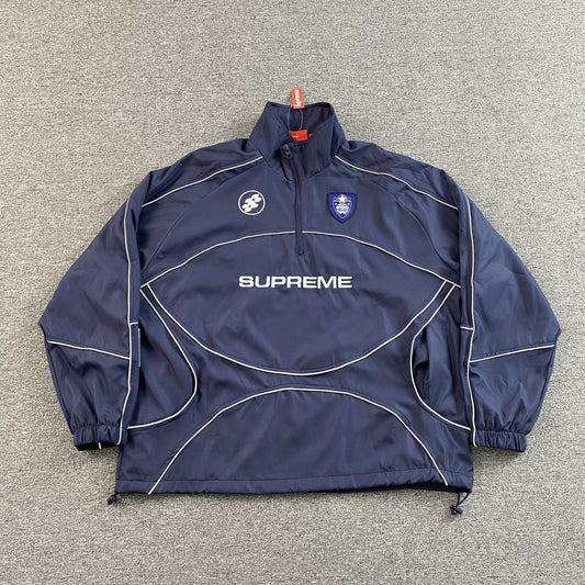 Campera Supreme Reflective Piping Pullover Azul