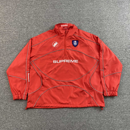 Campera Supreme Reflective Piping Pullover Roja
