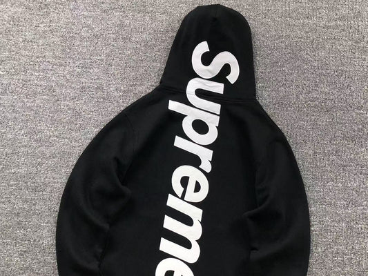 Buzo Supreme Satin Appliqué Negro