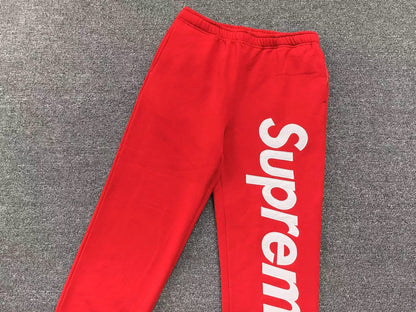 Pantalón Supreme Satin Appliqué Rojo